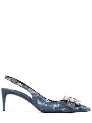 Mm Hohe Pumps Aus Denim - DOLCE & GABBANA - Modalova