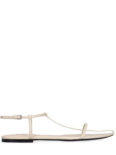 Mm Hohe Ledersandalen Mit T-riemen - JIL SANDER - Modalova