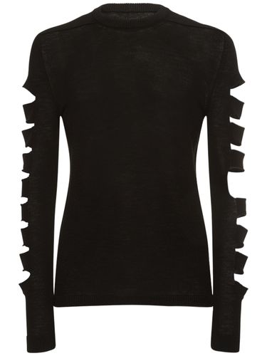 Biker Level Round Neck Knit Sweater - RICK OWENS - Modalova