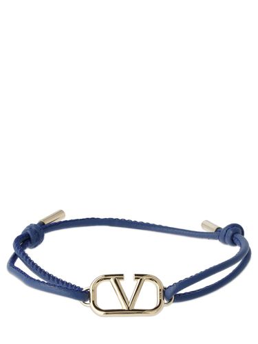 Armband Aus Leder Mit V-logo - VALENTINO GARAVANI - Modalova