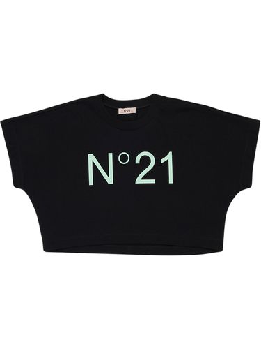 Camiseta Corta De Jersey De Algodón Con Logo - N°21 - Modalova