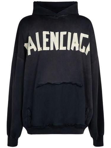 Hoodie Aus Baumwollfleece - BALENCIAGA - Modalova