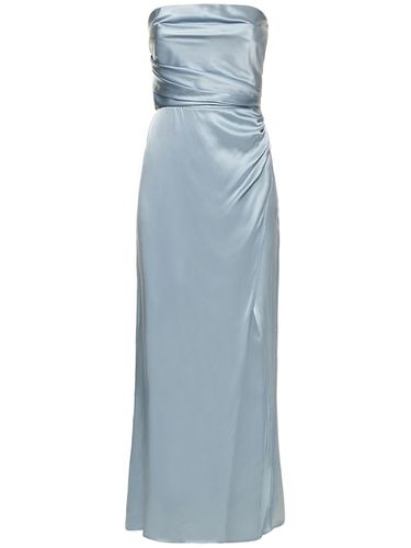 Barrow Silk Satin Strapless Long Dress - REFORMATION - Modalova