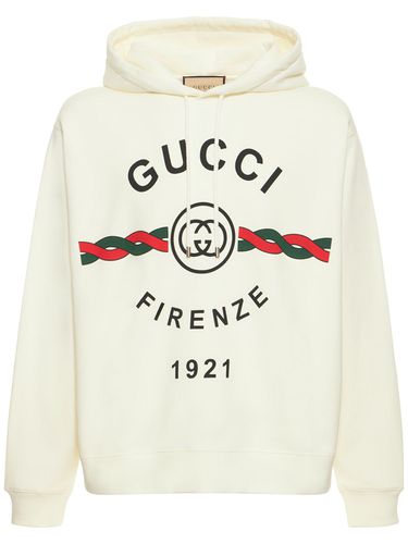 Felpa Firenze 1921 In Cotone Con Cappuccio - GUCCI - Modalova