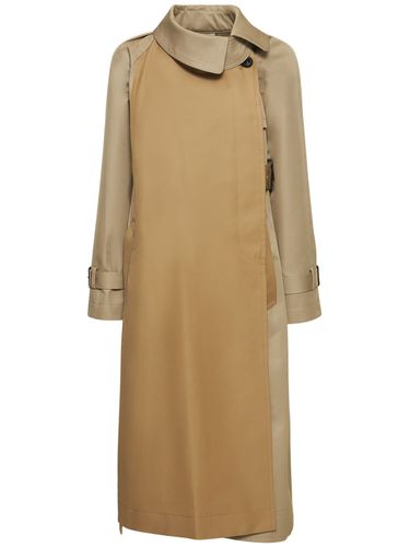 Abrigo Trench De Gabardina De Algodón - SACAI - Modalova