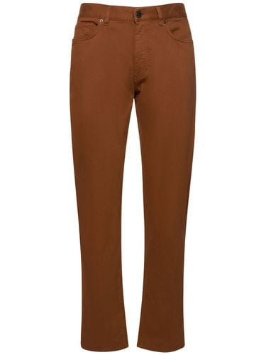 Pantalones De Garbardina Stretch - ZEGNA - Modalova