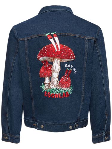 Eat Me Embroidered Cotton Denim Jacket - EGONLAB - Modalova