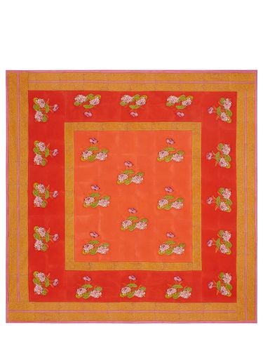 Tea Flower Redorange Tablecloth - LISA CORTI - Modalova