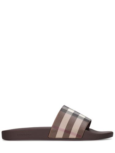 Furley Check Tech Slide Sandals - BURBERRY - Modalova