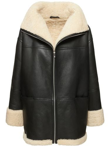 Cappotto In Shearling Con Zip - TOTEME - Modalova