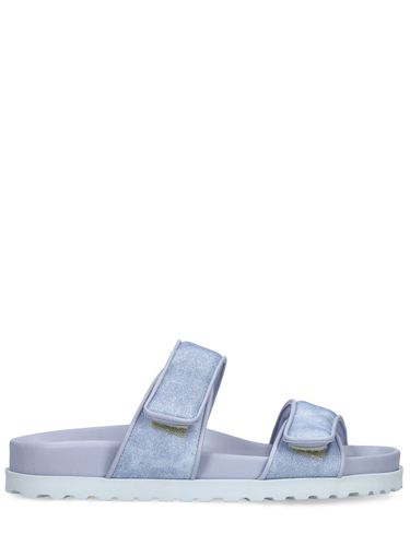 Mm Denim Flat Sandals - GIA BORGHINI - Modalova