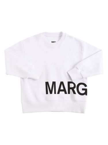 Sudadera De Algodón Con Logo Estampado - MM6 MAISON MARGIELA - Modalova