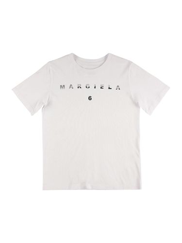 Camiseta De Jersey De Algodón Con Logo - MM6 MAISON MARGIELA - Modalova