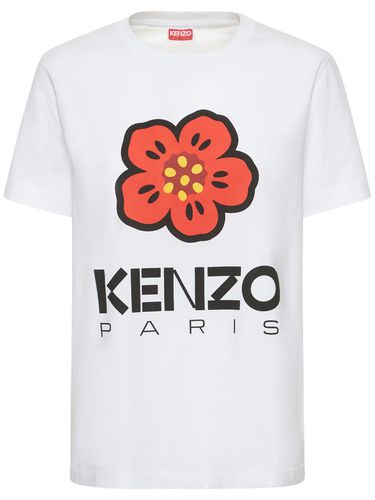 Camiseta De Algodón Jersey Con Logo - KENZO PARIS - Modalova