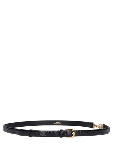 Cm Double Clasp Embossed Leather Belt - TOTEME - Modalova