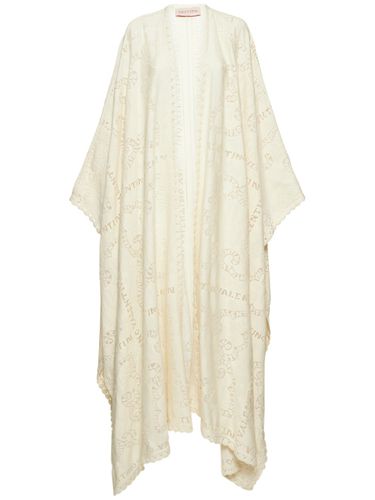 Cotton Guipure Lace Long Cape - VALENTINO - Modalova