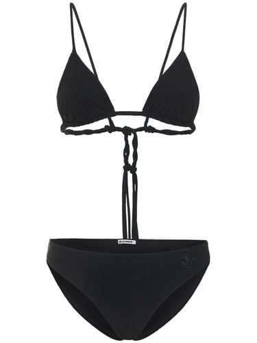 Bikini Triangular De Jersey Con Logo - JIL SANDER - Modalova