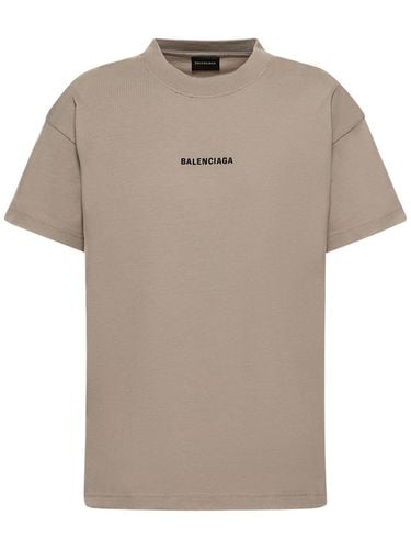 Camiseta Medium Fit De Algodón - BALENCIAGA - Modalova