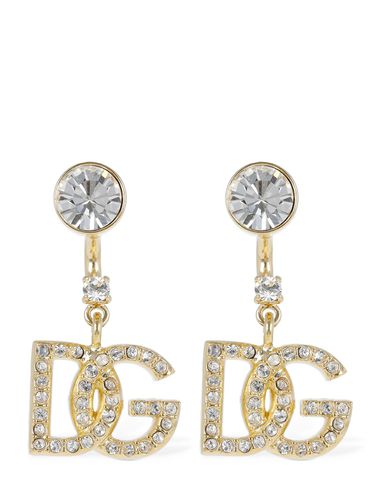 Diva Dg Crystal Drop Earrings - DOLCE & GABBANA - Modalova