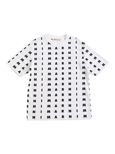 Camiseta De Jersey Estampada Con Logo - MARNI JUNIOR - Modalova