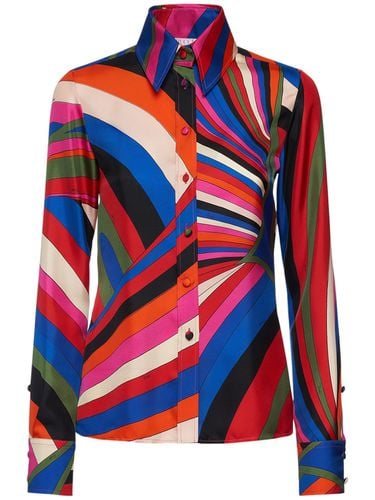 Printed Silk Long Sleeve Shirt - PUCCI - Modalova