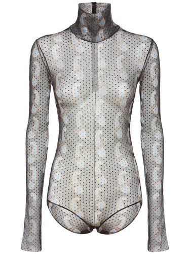 Pointelle Tulle Paisley Bodysuit - ETRO - Modalova