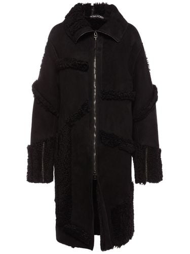 Patchwork Shearling Long Coat - TOM FORD - Modalova