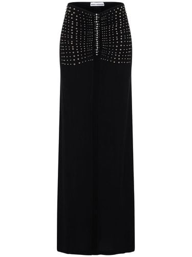 High Rise Jersey Midi Skirt W/ Crystals - RABANNE - Modalova