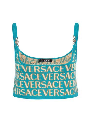 Top Corto De Punto Jacquard - VERSACE - Modalova