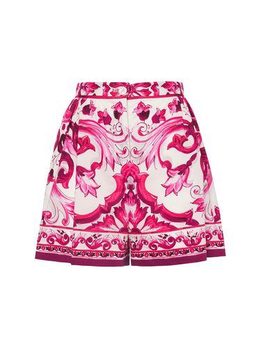 Shorts De Algodón Estampado - DOLCE & GABBANA - Modalova