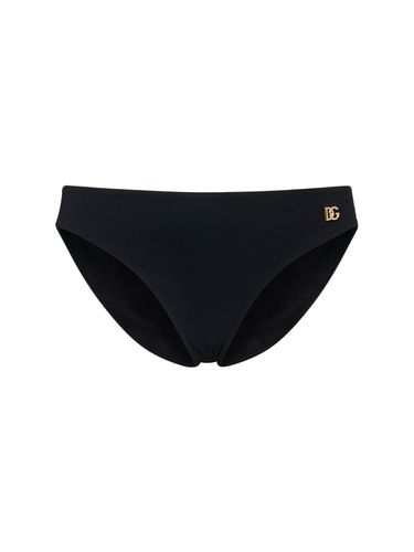 Slip Bikini In Lycra Con Logo - DOLCE & GABBANA - Modalova