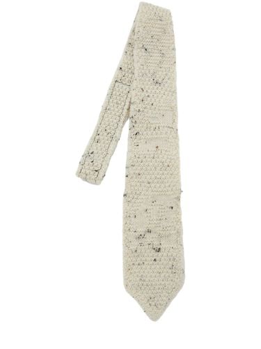 Graphic Multistitch Wool Tie - BOTTEGA VENETA - Modalova