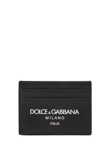 Kartenhülle Aus Leder Mit Logodruck - DOLCE & GABBANA - Modalova