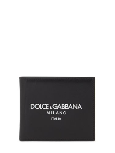 Cartera De Piel Con Logo - DOLCE & GABBANA - Modalova