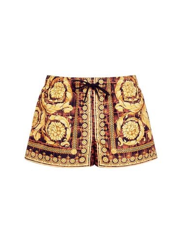 Bañador Shorts De Nylon Estampado - VERSACE - Modalova