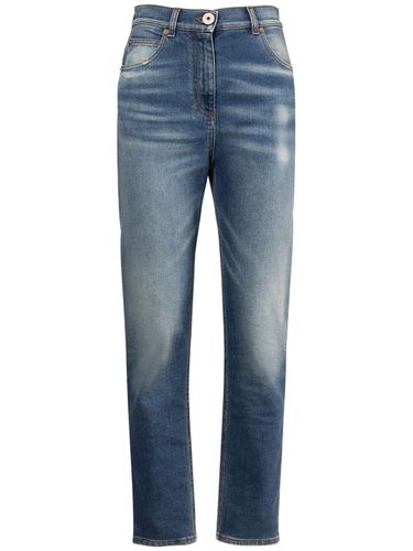 Jeans Skinny Fit De Denim Con Cintura Alta - BALMAIN - Modalova