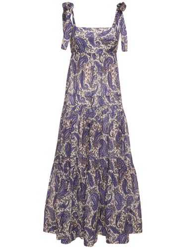 Devi Printed Lace-up Cotton Maxi Dress - ZIMMERMANN - Modalova