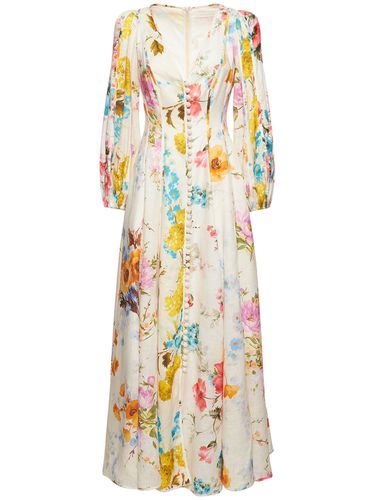 Halcyon Floral Layered Linen Maxi Dress - ZIMMERMANN - Modalova