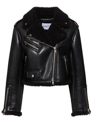 Lillia Cropped Faux Leather Jacket - STAND STUDIO - Modalova