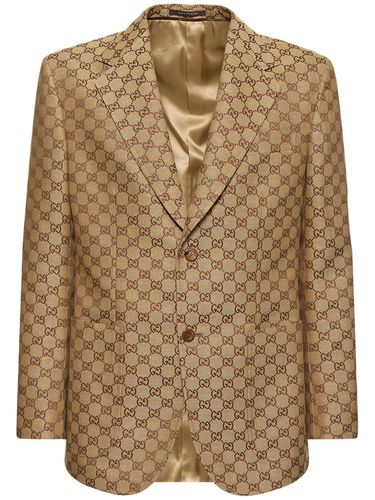 Blazer De Lino Gg Supreme - GUCCI - Modalova