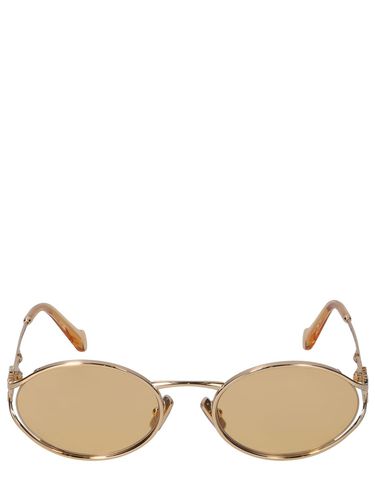 Oval Metal Sunglasses - MIU MIU - Modalova