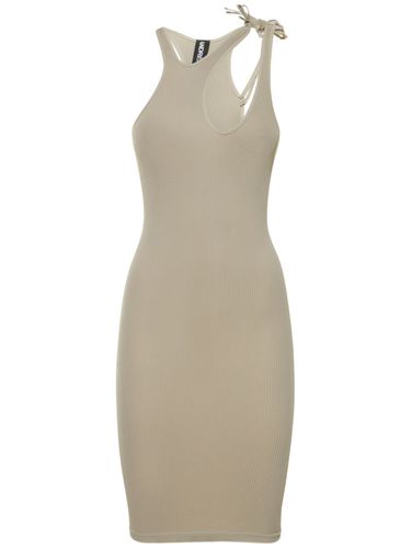 Ribbed Jersey Mini Dress W/double Straps - ANDREADAMO - Modalova