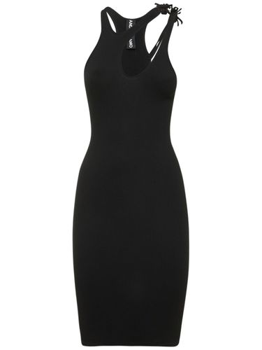 Ribbed Jersey Mini Dress W/double Straps - ANDREADAMO - Modalova