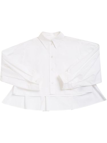 Camisa Cropped De Popelina De Algodón - MM6 MAISON MARGIELA - Modalova