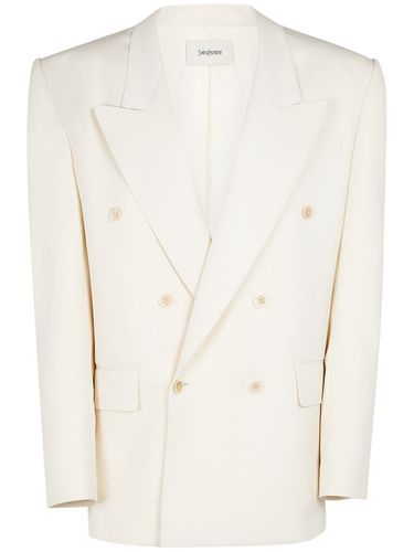 Blazer Cruzado De Lana - SAINT LAURENT - Modalova