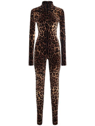 Jumpsuit Aus Chenillejacquard - DOLCE & GABBANA - Modalova