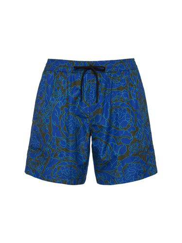 Bañador Shorts De Nylon Estampado - VERSACE - Modalova