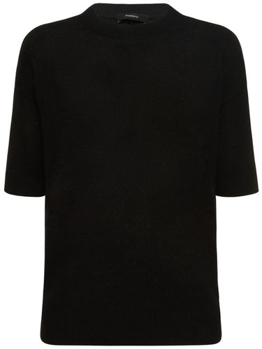 Short Sleeved Knit Cashmere Sweater - THEORY - Modalova