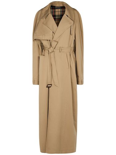 Abrigo Trench De Sarga De Algodón - BALENCIAGA - Modalova