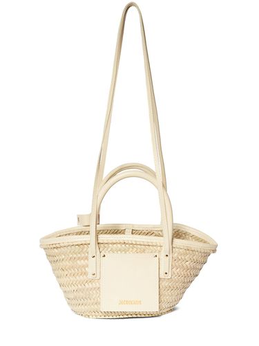 Stroh- Und Ledertasche „le Petit Panier Solis“ - JACQUEMUS - Modalova